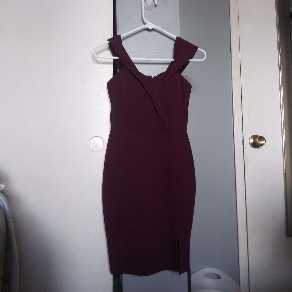 Fitted off the shoulder dress